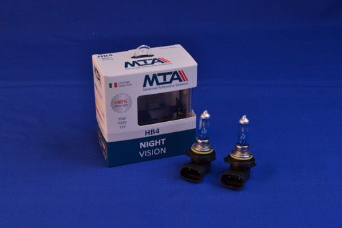 Лампа автомобільна HB4 12 V 55 W P22D NIGHT VISION + 80% (2шт) (ближня/дальня, протитуманна) MTA 80015 NVB21