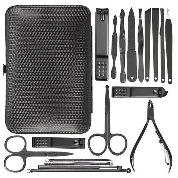 Набор для маникюра из 18 предметов в футляре / Маникюрно-педикюрный набор инструментов | Зображення 9