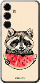 Чохол на Samsung Galaxy S24 FE Єнотик з кавуном "4605u-3772-2448"