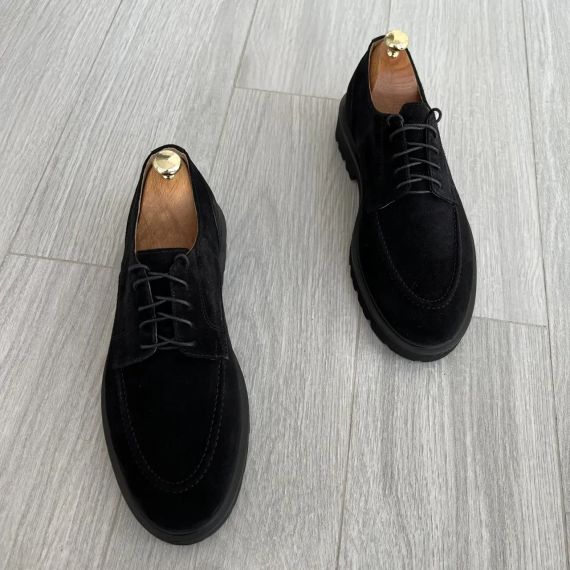 Стильные замшевые туфли на грубой подошве 41 размер | Зображення 6