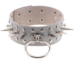 Чокер-ошейник SKN-AS09 GREY sexstyle
