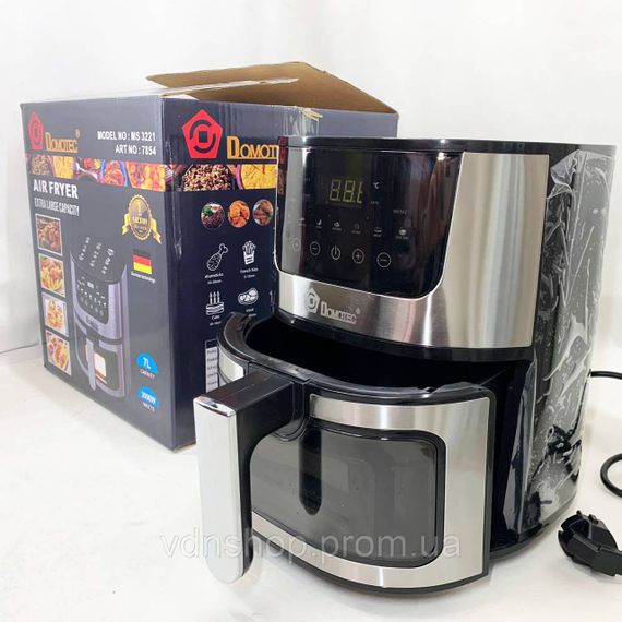Якісна побутова аерофритниця для дому Domotec, Безмасляна фритюрниця для запікання WL-21 | Зображення 8
