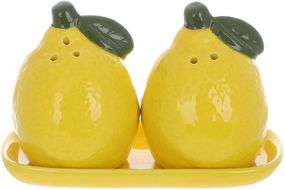 Набір спецівників Fruits "Lemon" сільничка/перечниця на керамічній підставці