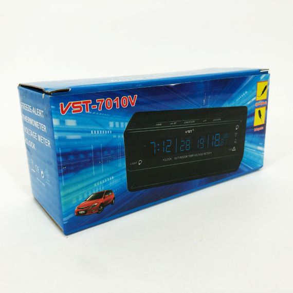 Автомобільний годинник з термометром та вольтметром VST-7010V | Зображення 2