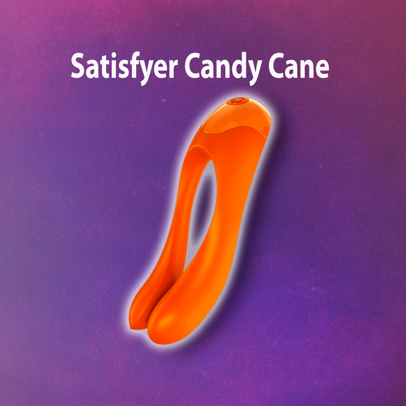 Вібратор на палець Satisfyer Candy Cane Помаранчевий — компактний для стимуляції ерогенних зон