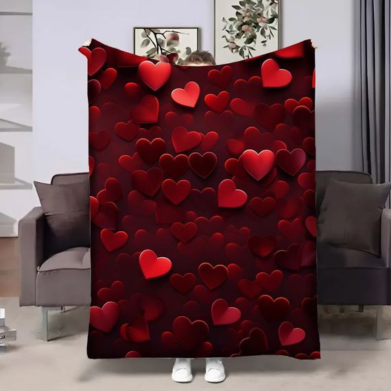 Плед 3D на день закоханих Red Hearts 17995 160х200 см