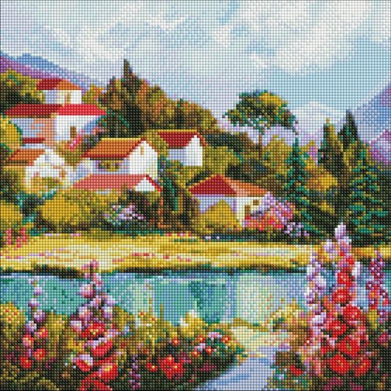 Алмазная мозаика "Уютная гавань" ©BOND Tetiana AMO7659 40х40 см Идейка