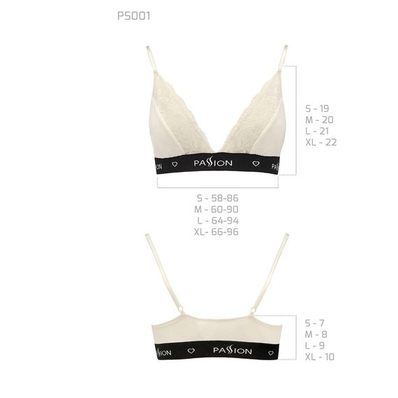 Еластичний топ з мереживом Passion PS001 TOP L, ecru | Зображення 4