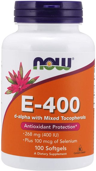 Вітамін E NOW Vitamin E-400 with Mixed Tocopherols + Selenium 100 softgels