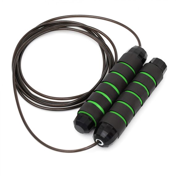 Скакалка швидкісна для кросфіту Cornix Speed Rope Classic XR-0148 Black/Green | Зображення 1