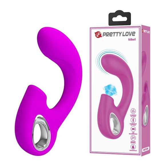 Вібратор для точки G Pretty Love Sibel з кліторальним стимулятором, рожевий sexstyle