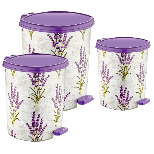 DECOR набір відер для сміття 3шт (6л+11л+20л) (x118 лаванда)