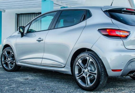 Боковые пороги DPT V-1 (грунтованные под покраску) для Renault Clio IV 2012-2019 гг