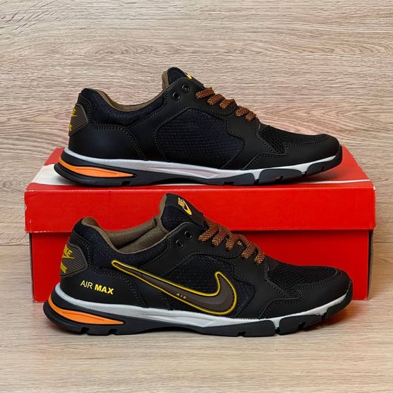 кросівки літні сітка Nike чорні. | Зображення 1