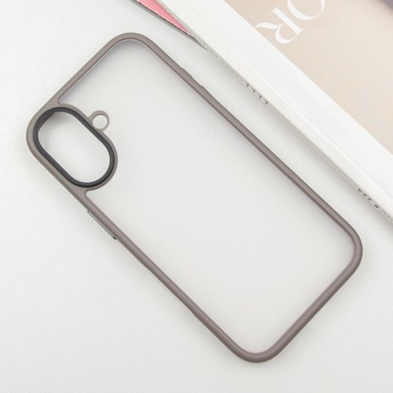 TPU+PC чохол Metal Buttons для Apple iPhone 16 (6.1") Сірий | Зображення 2