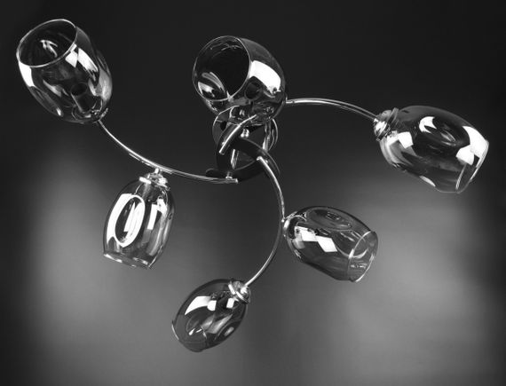 Люстра стельова на 6 лампочок 26179 Хром 26х63х63 см. | Зображення 1