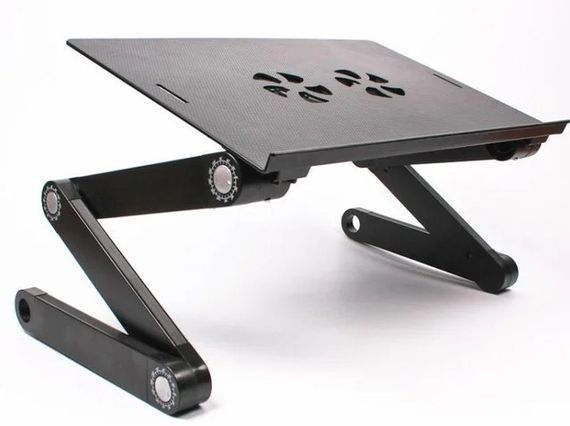 Столик - подставка для ноутбука с активным охлаждением Laptop Table T8 стол-трансформер + 2 кулера | Зображення 4