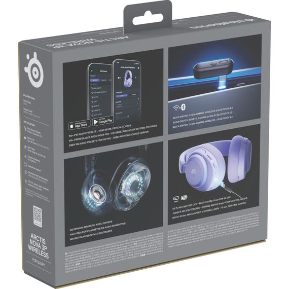 Ігрова гарнітура SteelSeries Arctis Nova 3P Wireless MultiPlatform Lavender | Зображення 4