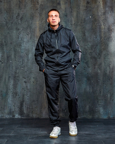 Костюм плащевка чёрный S XXL