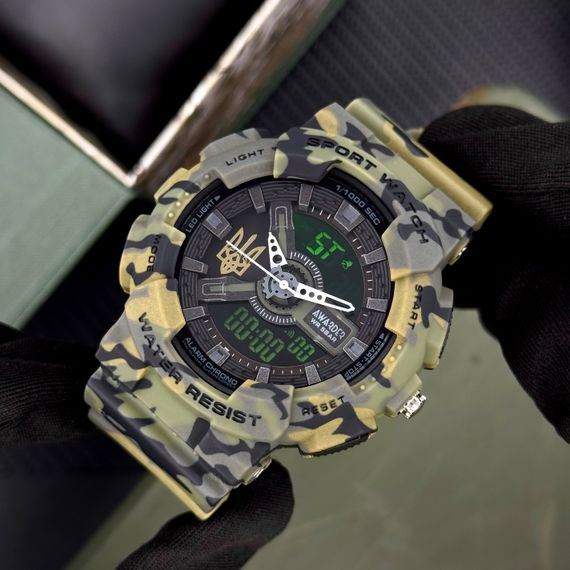 Чоловічий годинник Awarder 005 Тризуб золото Camo Green | Зображення 6