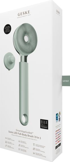 Звукова світлодіодна щітка для всього тіла GESKE Sonic LED Full-Body Brush&Intensive Exfoliator 9в1 green | Зображення 7
