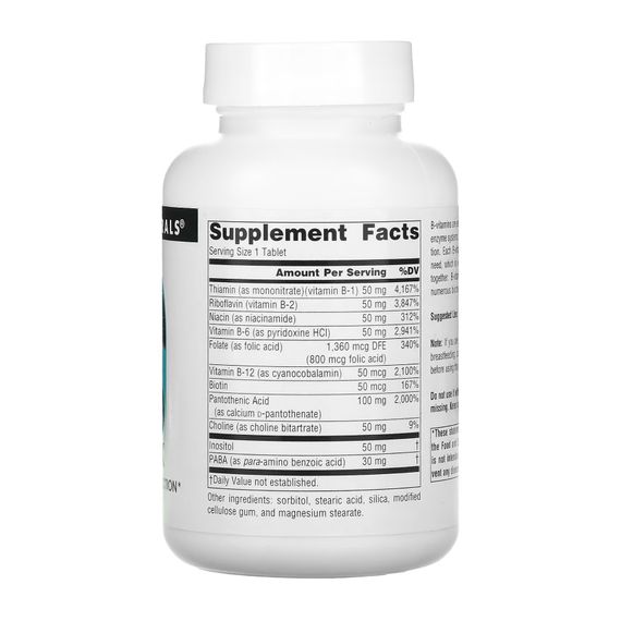 Vitamin B-50 Complex 50mg - 100 tabs | Зображення 1