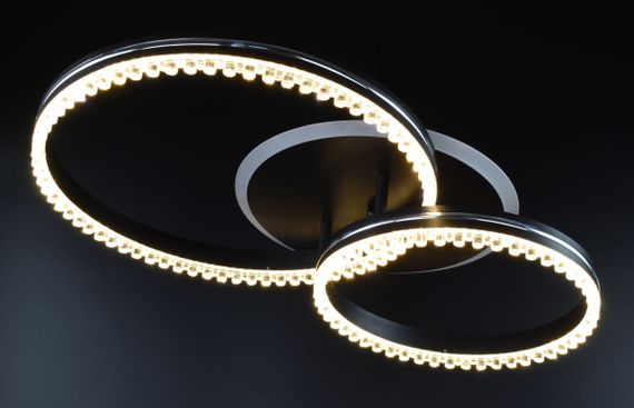 Люстра світлодіодна стельова LED світильник для квартири на стелю лед з пультом 26522 Чорний 12х40х61 см. | Зображення 2