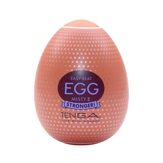 Мастурбатор-яйце Tenga Egg Misty II, щільний TPE, пробник лубриканту 5 мл Sex Aura