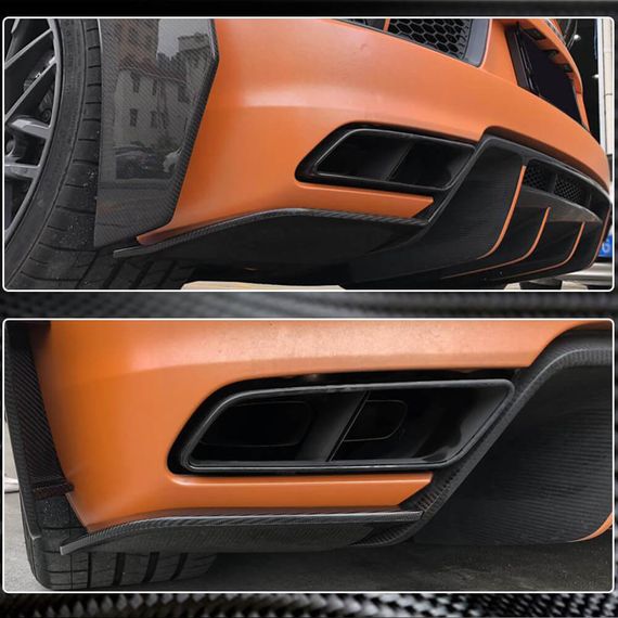 Спліттери заднього бампера V2 (2015-2020, Карбон) для Ауди R8 2015- рр | Зображення 3