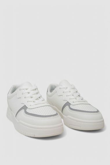 Женские кеды с перфорацией на шнурке экокожа цвет белый размер 37 248RAD60 | Зображення 7