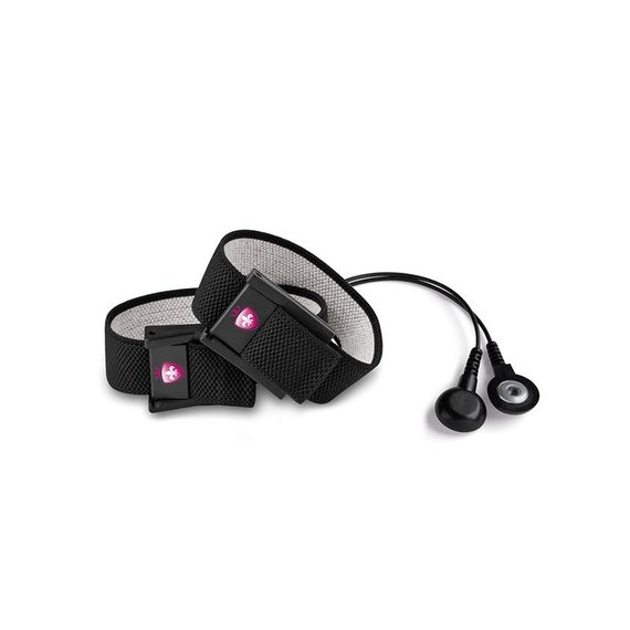 Утяжка для пеніса Mystim Charming Chuck, два регульованих текстильних ременя з електродами | Зображення 1