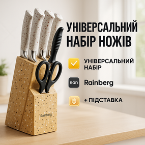 Кухонні ножі для нарізання, Сталеві кухонні ножі, Набір ножів для домашнього кухаря HV-14