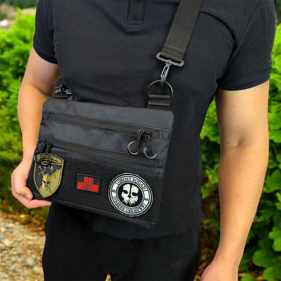 Сумка мужская плечевая плечевая мужская сумка тактическая из кордуры DP-88 | Зображення 5