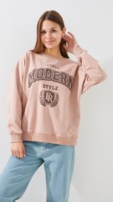 Світшот з принтом жіночий LAWA P-WB02406 XS Сіро-бежевий shop (2000999564253)