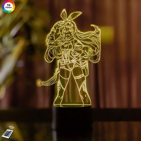 3D светильник ночник с пультом  GENSHIN IMPACT "Эмбер" 3DTOYSLAMP