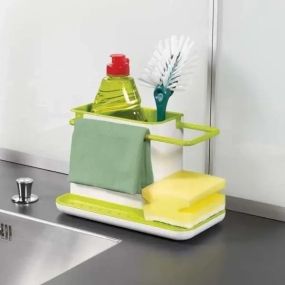 Універсальний органайзер для кухні на раковину 3 в 1 DAILY USE, для щіток, губок, мила та рушників