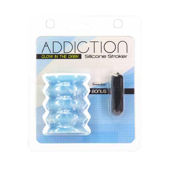 Мастурбатор ADDICTION Silicone Reversible Stroker – Glow in the Dark | Зображення 9