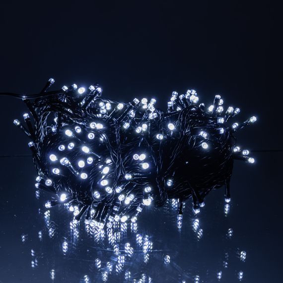 Гирлянда Нить уличная 30 (м) 300 LED черный провод Белый CF300L30MBW | Зображення 2