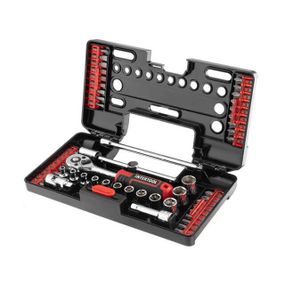 Набір викруткових насадок і головок із тріскачкою 57 од, STORM INTERTOOL VT-36571