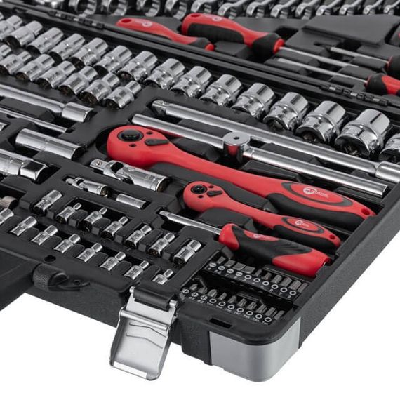 Професійний набір інструментів 1/4", 1/2", 101 од., Cr-V INTERTOOL ET-7101 | Зображення 3