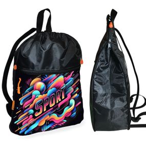 Рюкзак-мешок для обуви,спортивной формы Sport детская сумка для сменки с расширителем (01426)