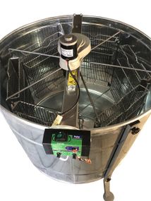 Оцинкована медогонка 6-ти рамкова з ремінним приводом Pulse 100 Ватт. З підставкою