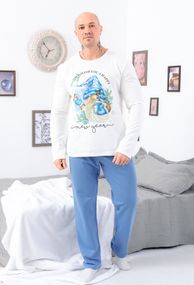 Піжама чоловіча "Family look" Носи своє 46 Білий (p-12640-141779)