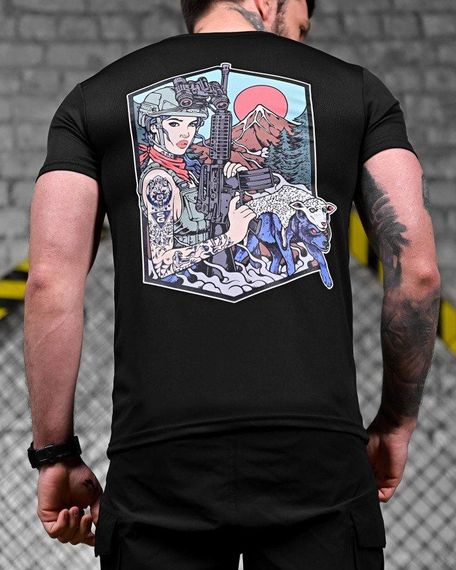 Тактична водовідводна футболка вовк black ДЛ7246 | Зображення 3