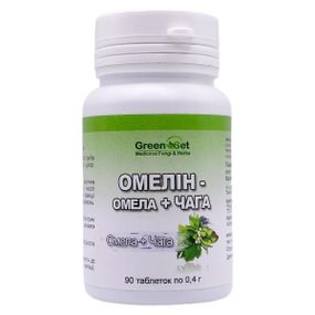 Комплекс для профилактики давления и кровообращения GreenSet Омелин - Омела + Чага 90 таблеток