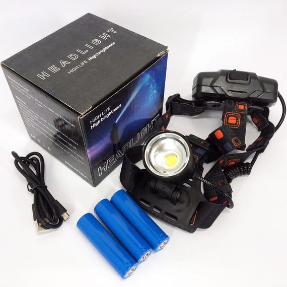 Ліхтар налобний X-Balong XQ-219-HP50 акумуляторний LED zoom з функцією Power Bank 3 режими роботи | Зображення 4