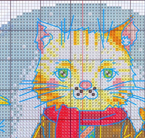Набор для вышивания по нанесённой на канву схеме "Mr. cat". AIDA 14CT printed 27*23 см | Зображення 2