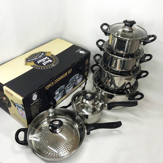 Набір каструль для електроплити FH-219 | Набір для індукційних плит | HK-442 Комплект каструль | Зображення 8