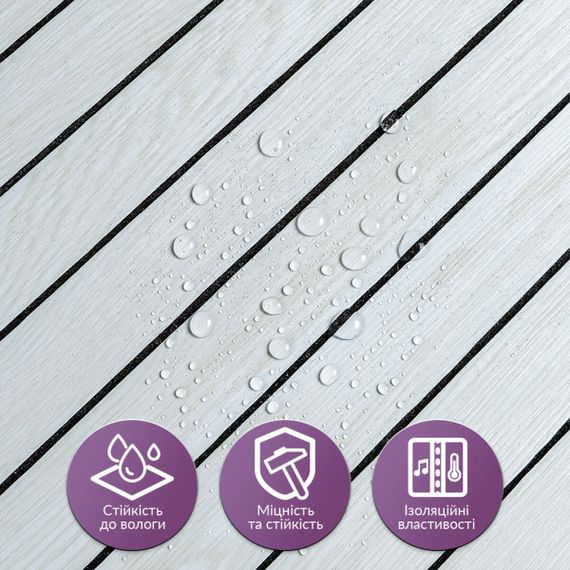 Покриття вінілове самоклеюче 3D рейки 600х600х2,8мм Скандинавський дуб SW-00002194 | Зображення 3