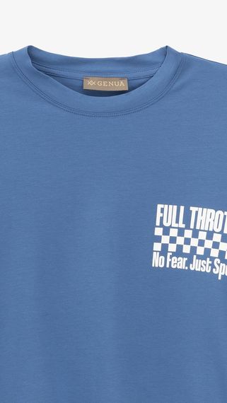 Футболка з принтом чоловіча GENUA G01222-0033 2XL Синій shop (2000999418792) | Зображення 1